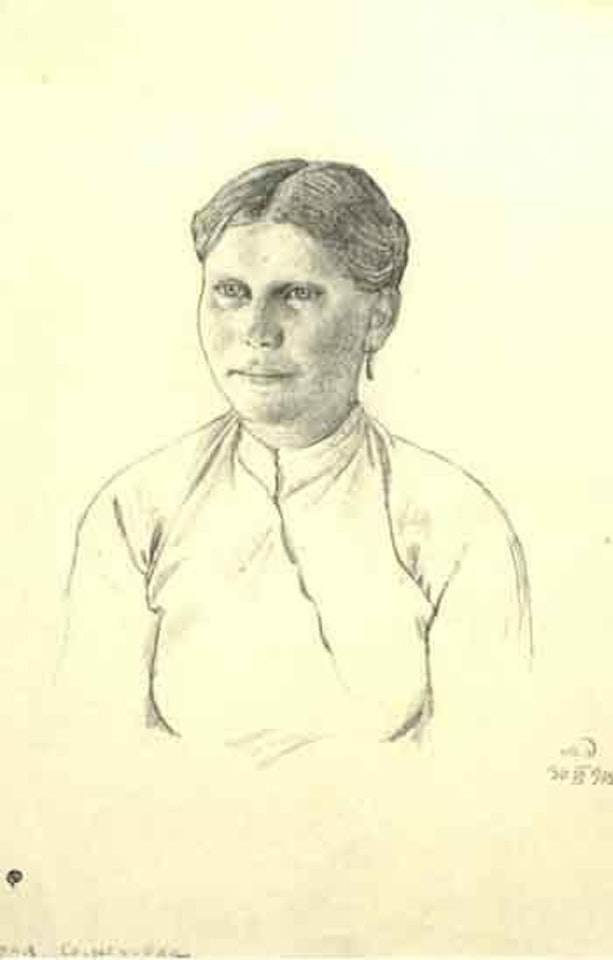 Dounia, Russie by Mstislav Valerianovich Dobuzhinsky