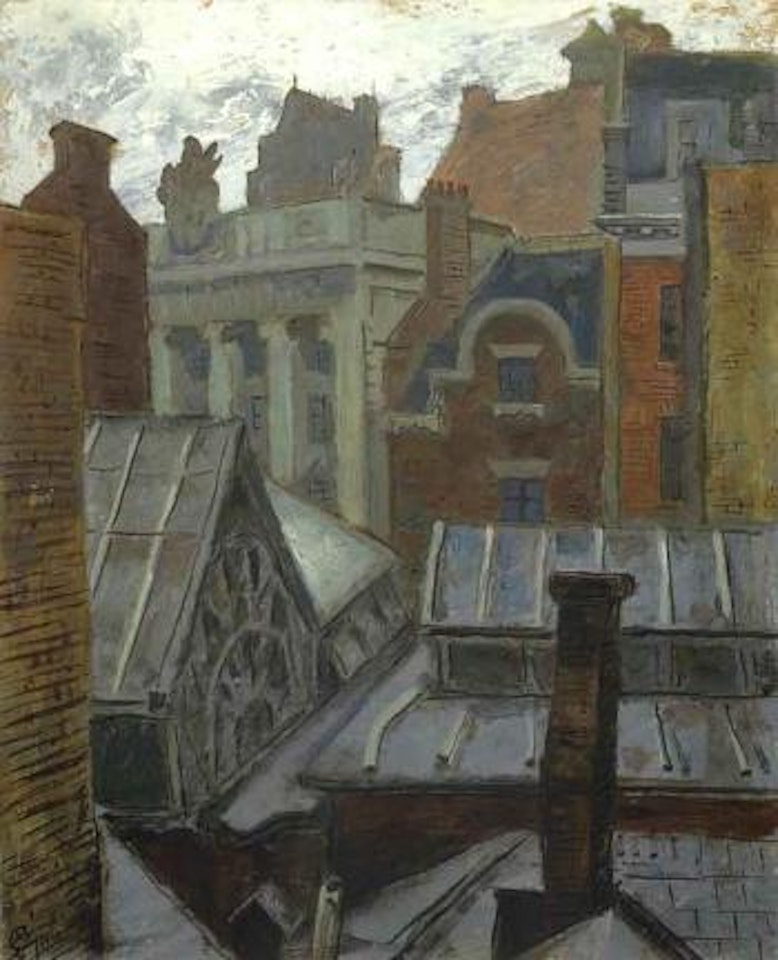 Les toits a Londres by Mstislav Valerianovich Dobuzhinsky