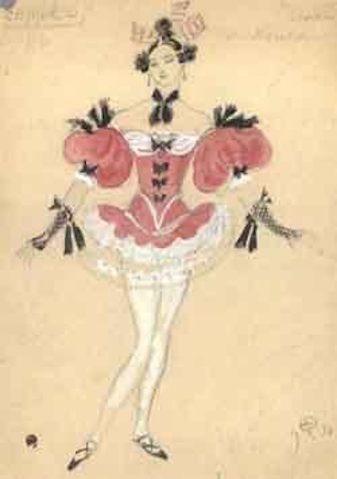 Etude de costume pour Vera Nemtchinowa by Mstislav Valerianovich Dobuzhinsky