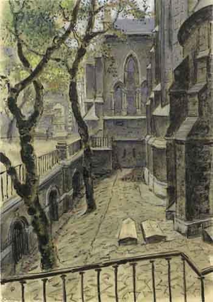 Eglise a Londres by Mstislav Valerianovich Dobuzhinsky