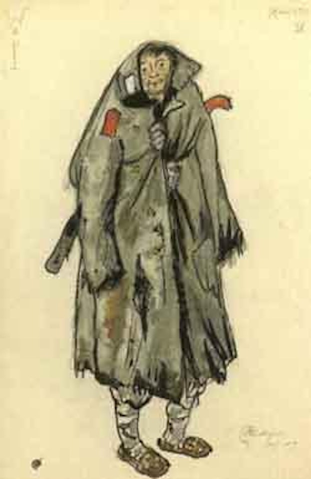 Etudes de costume de soldat en retraite by Mstislav Valerianovich Dobuzhinsky