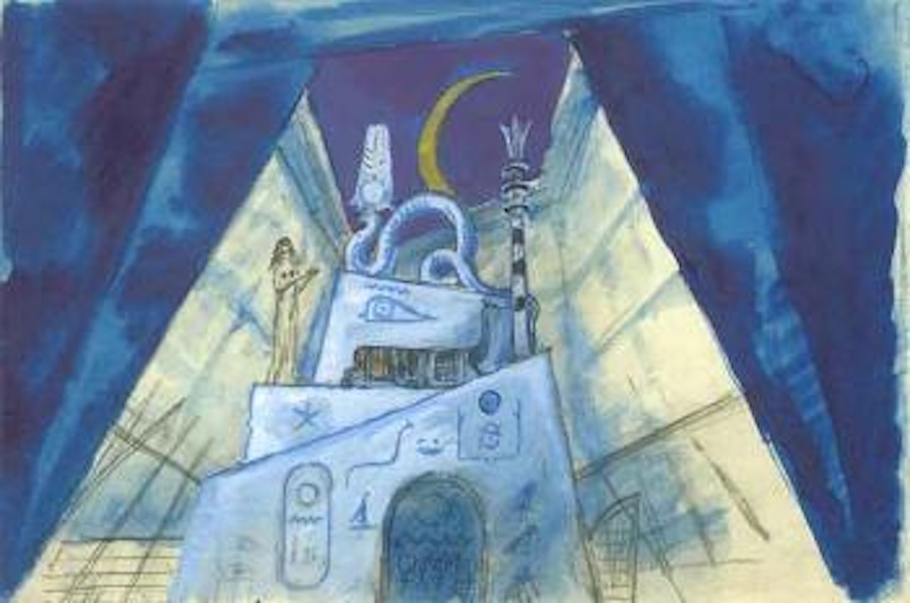Le mystere des pyramides, Ballet National Lituanien, Kaunas by Mstislav Valerianovich Dobuzhinsky