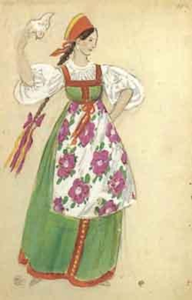 Etudes de costume feminin by Mstislav Valerianovich Dobuzhinsky