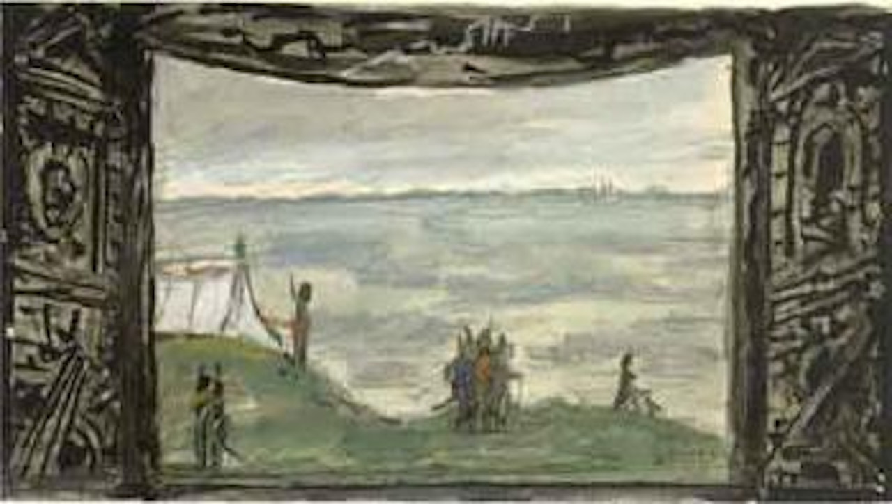 Guerre et Paix, Theater Opera, New York by Mstislav Valerianovich Dobuzhinsky