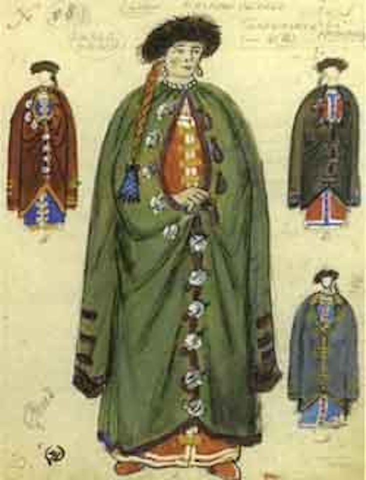 Etude pour le peuple de Moscou by Mstislav Valerianovich Dobuzhinsky