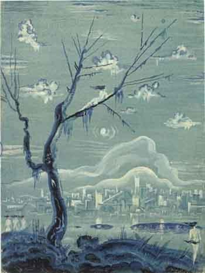 Blue Land, New York by Mstislav Valerianovich Dobuzhinsky