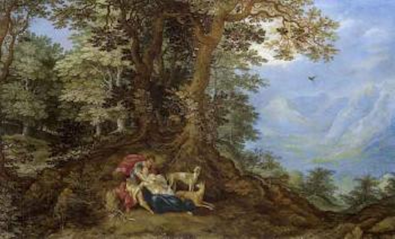 Cephalus and Procris by Denis van Alsloot by Hendrick de Clerck