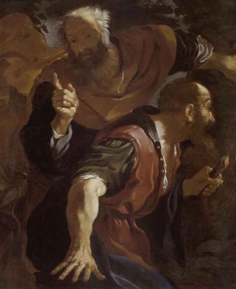 Two male figures by Guercino