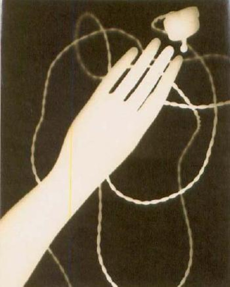 Rayograph - hand with switch and cord by Man Ray