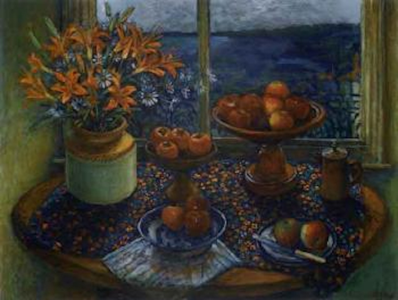 Still life with apples by Margaret Hannah Olley