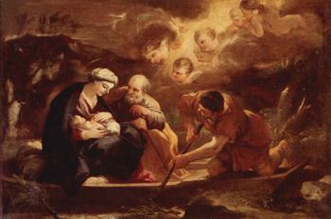 Filght into Egypt by Circle of Luca Giordano