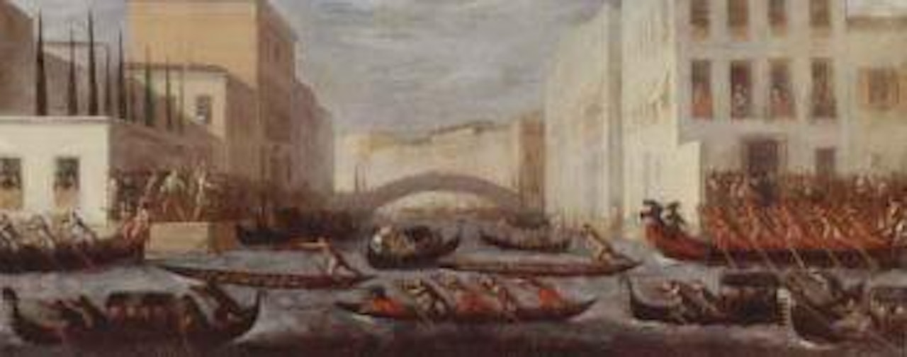 Regatta on the Grand Canal by Venetian School