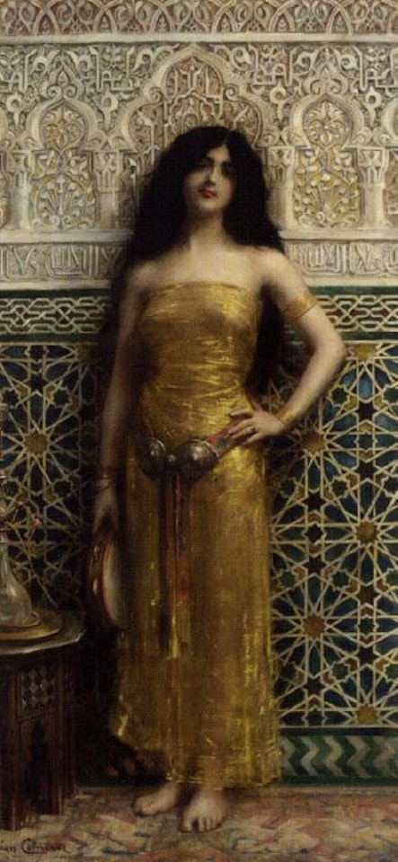 Tambourine player by Leon Comerre