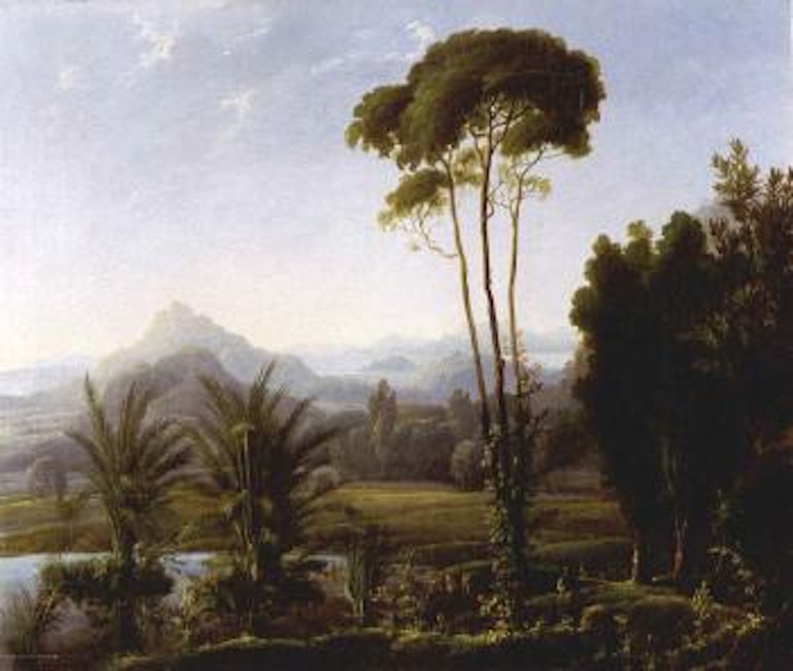 View of tropical landscape, possibly Brazil by French School