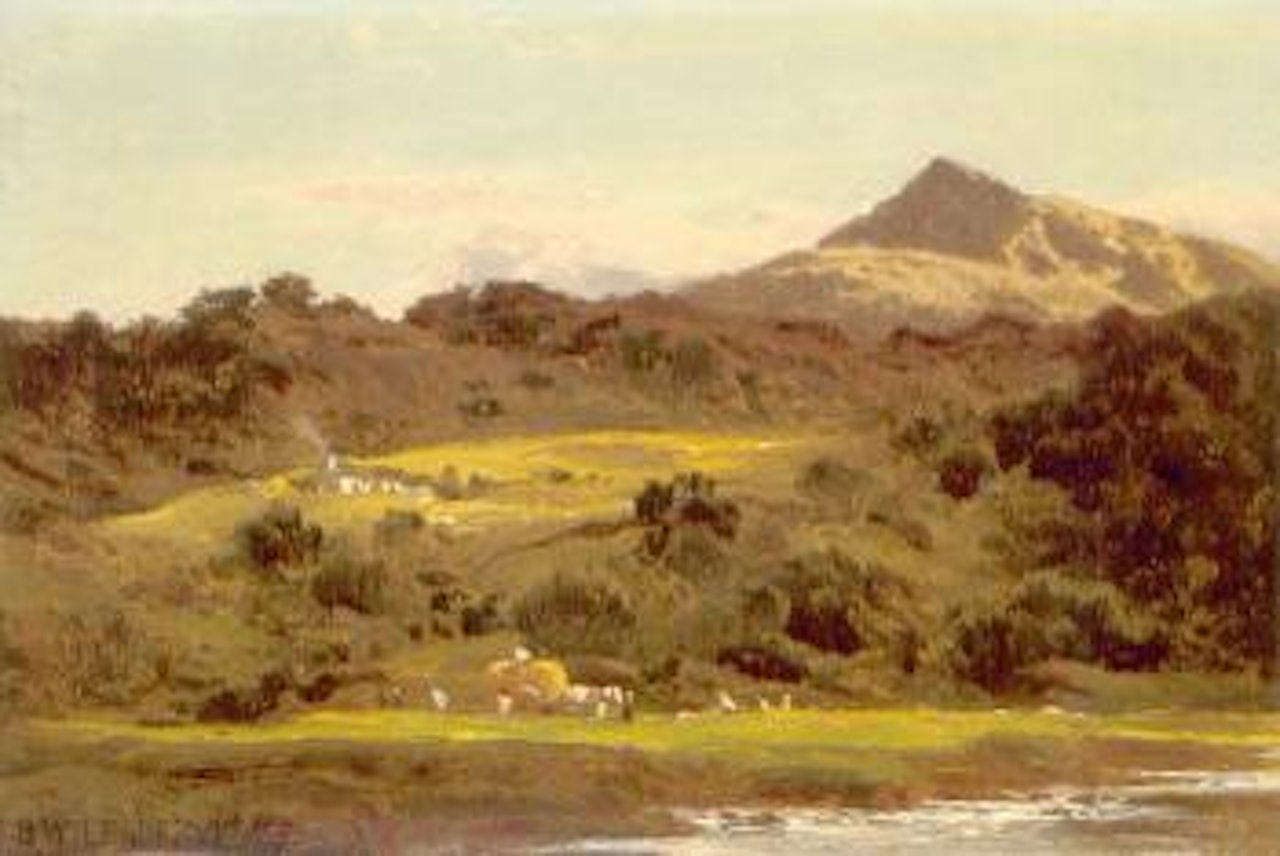 Moel Siabod from the Llugwy below Capel Curig by Benjamin Williams Leader