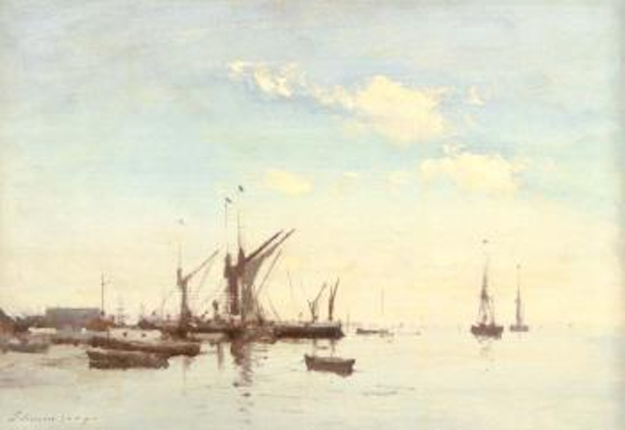 Thames barges in the estuary by Edward Seago