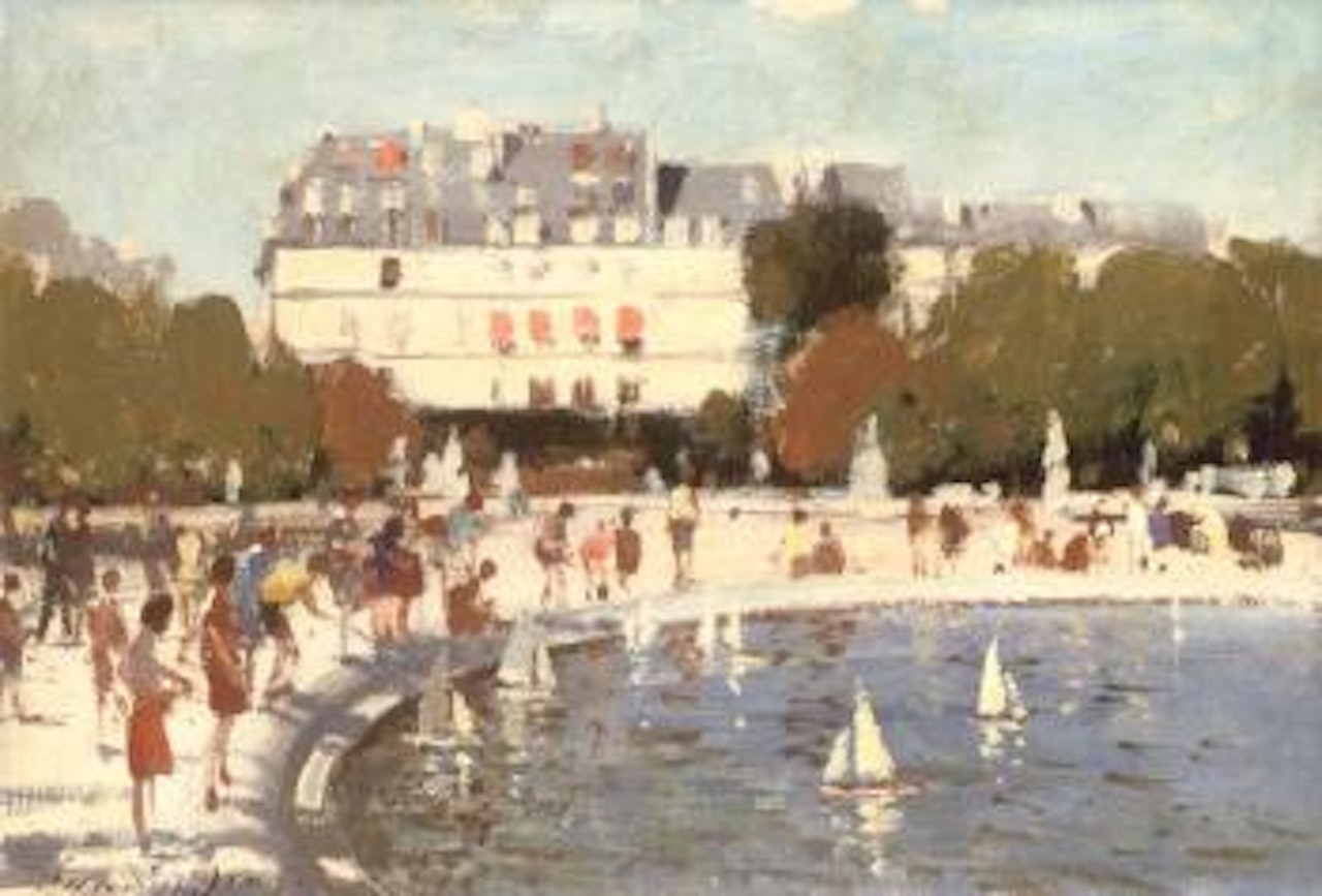 Round Pond, Tuileries Gardens by Edward Seago