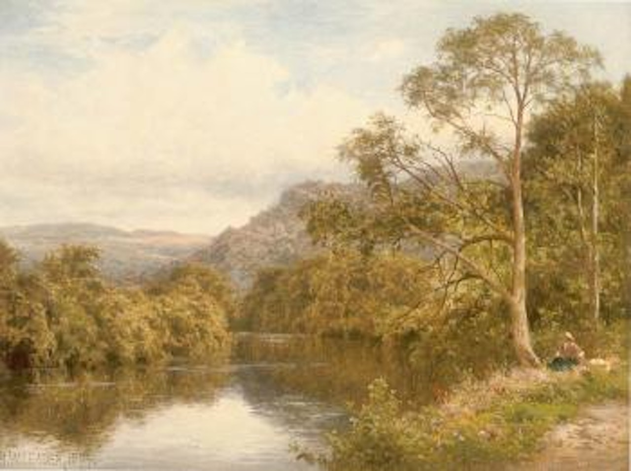 On the river Conway near Bettws-y-Coed by Benjamin Williams Leader