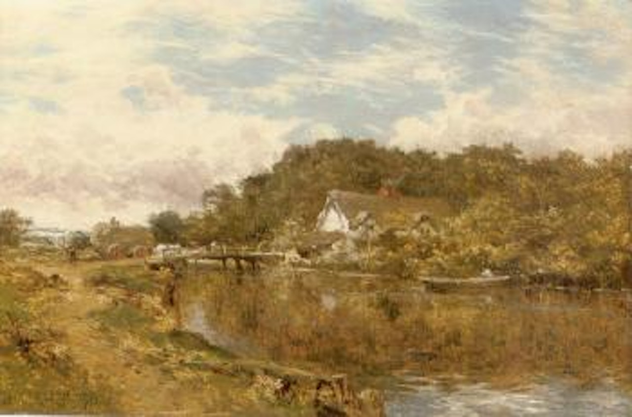 On the Stour, Suffolk by Benjamin Williams Leader