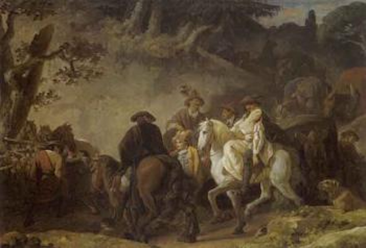 Brigands abducting a young woman by Francesco Giuseppe Casanova
