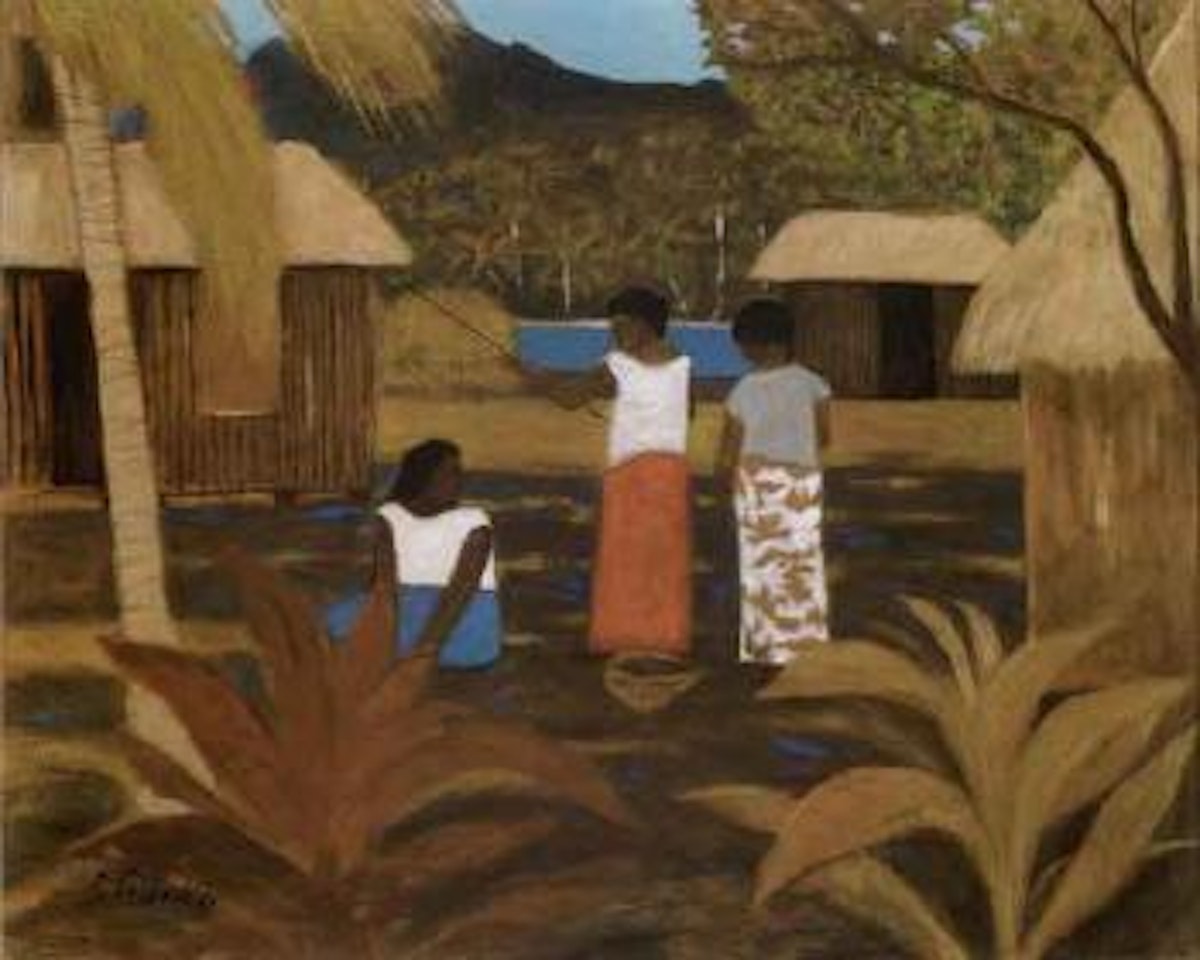 Girls in the garden by Ray Austin Crooke