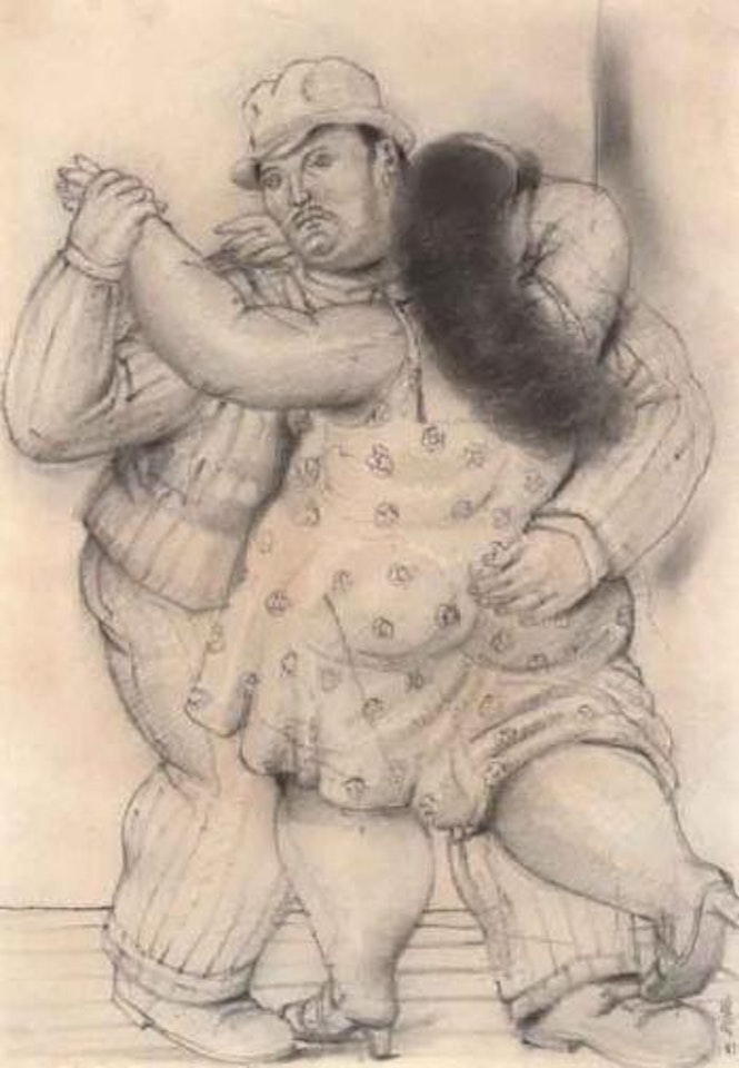 Dancing couple by Fernando Botero