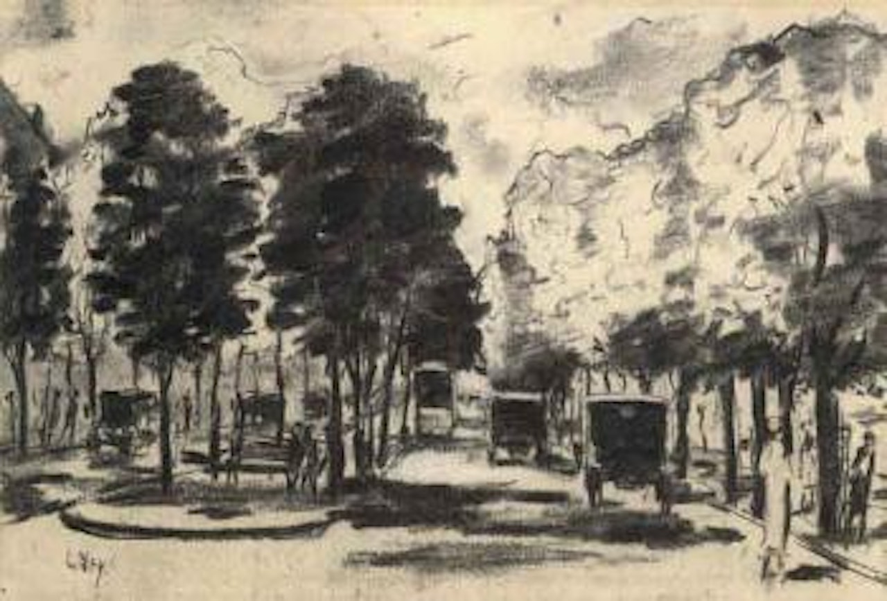 Berlin street scene by Lesser Ury