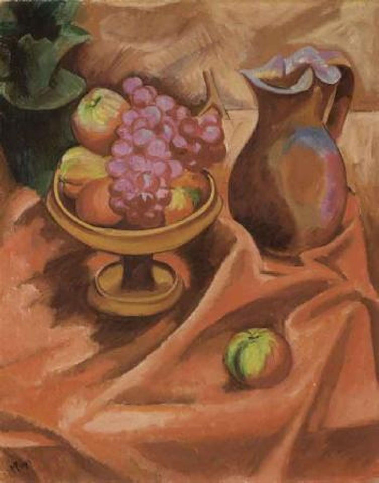 Still life of grapes by Max Pechstein
