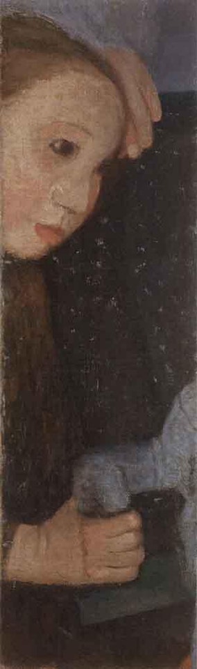 Girl with wooden house by Paula Modersohn-Becker
