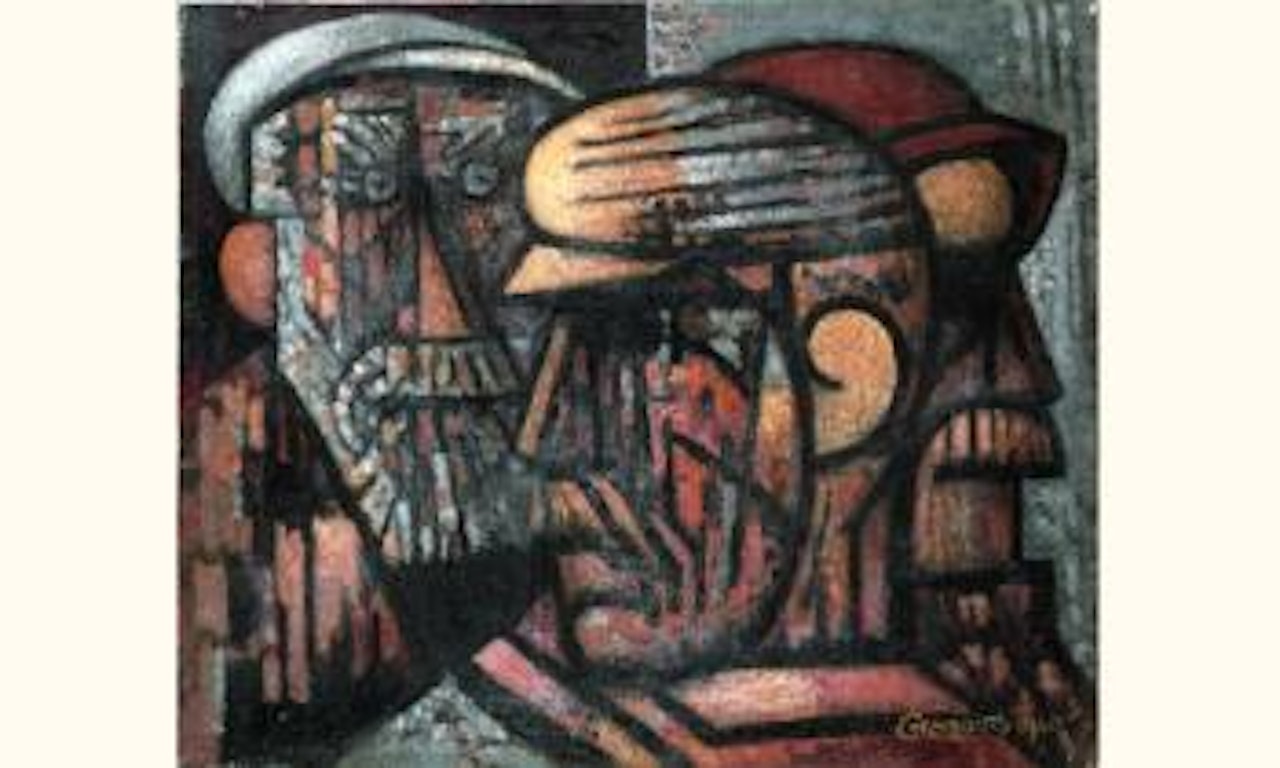Trois tetes d'hommes by Marcel Gromaire