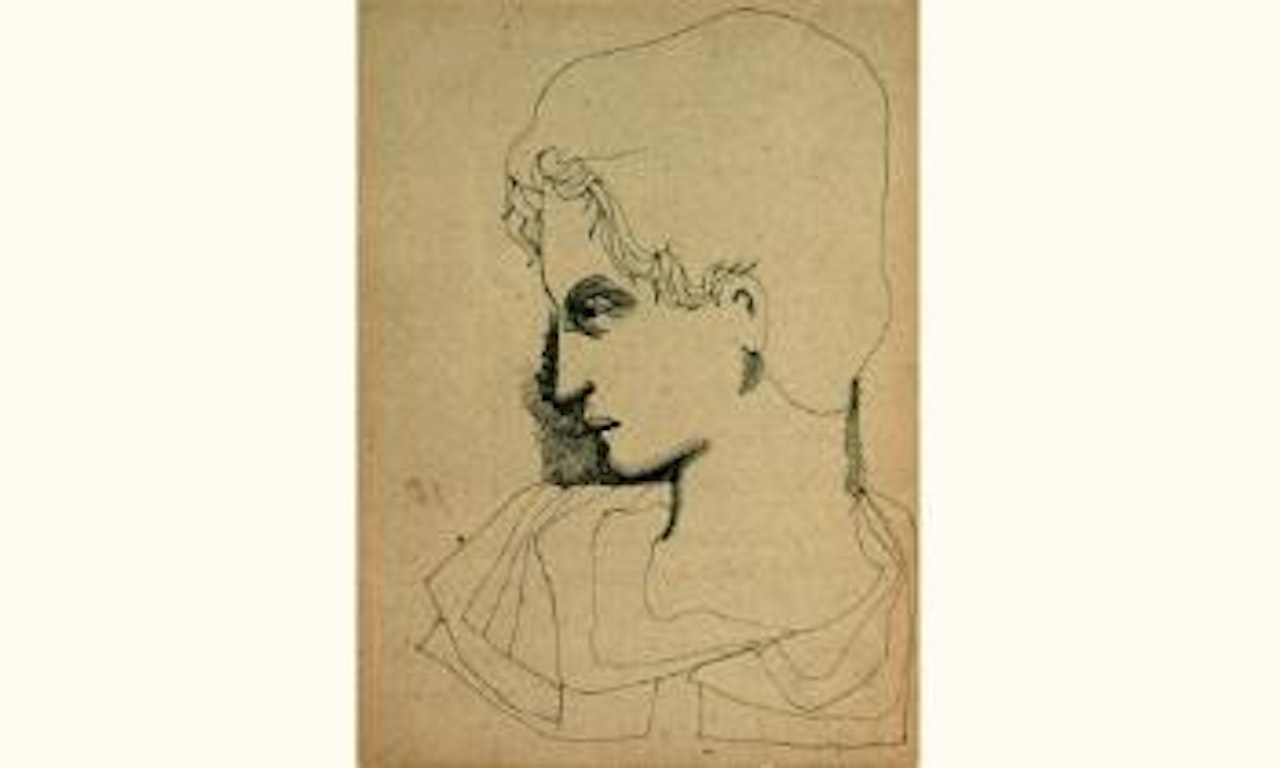 Profil antique. Etude de tete de femme by Jean Cocteau