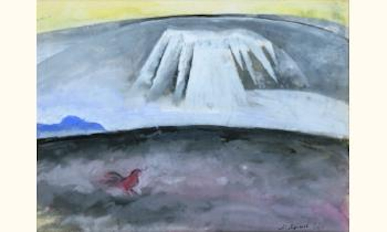Paysage au coq rouge by Mikhail Larionov