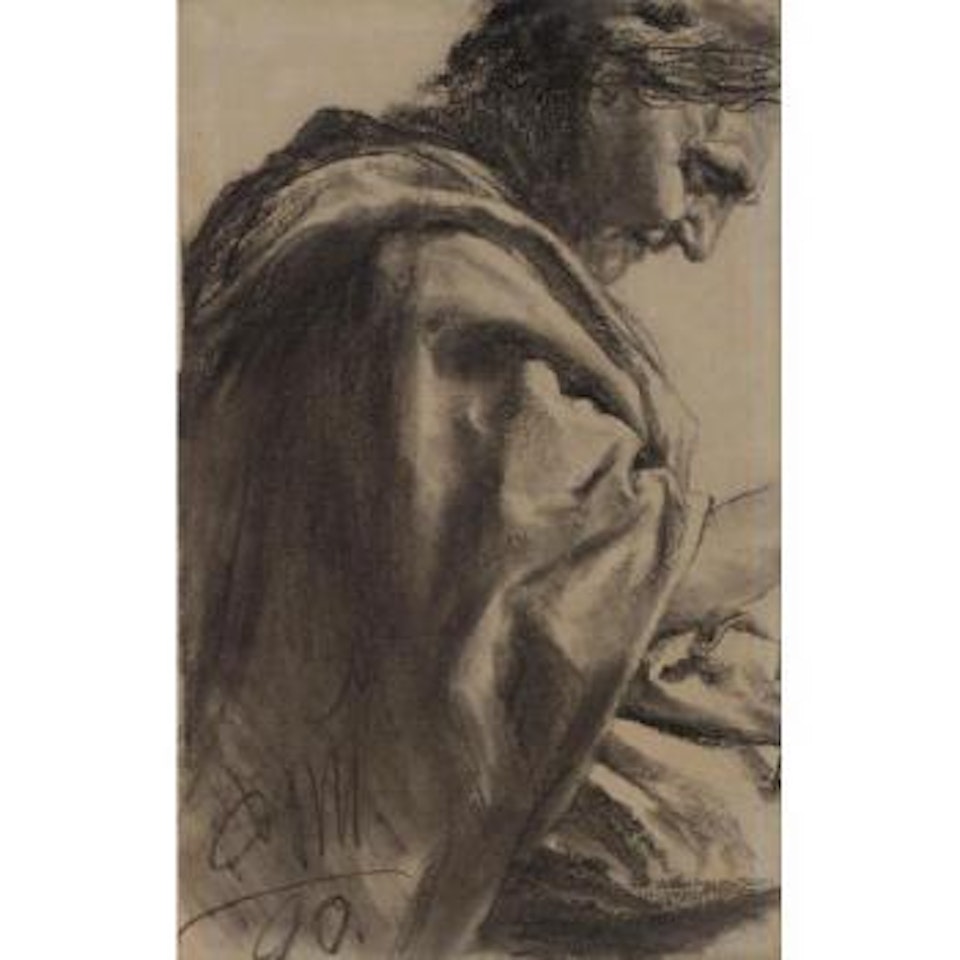 Study of old lady by Adolph Menzel