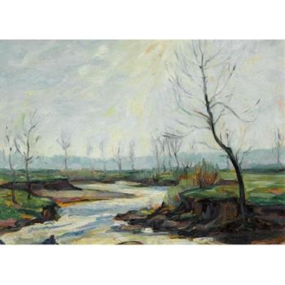 River in winter landscape by Max Slevogt