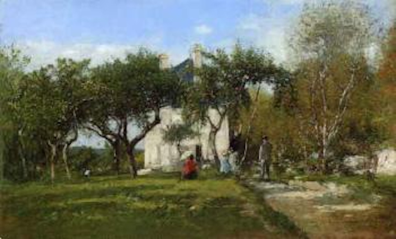 Fervaques, jardin et maison de Monsieur Jacquette by Eugène Boudin