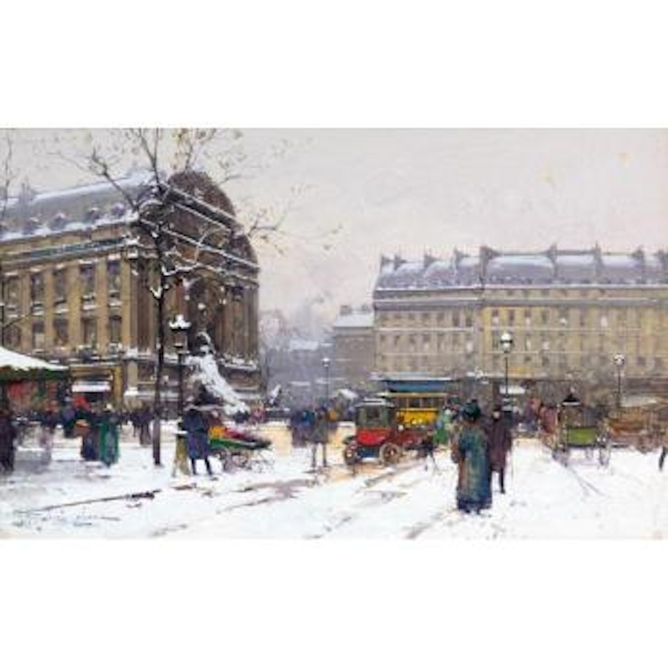 Place Saint-Michel, Paris by Eugene Galien-Laloue