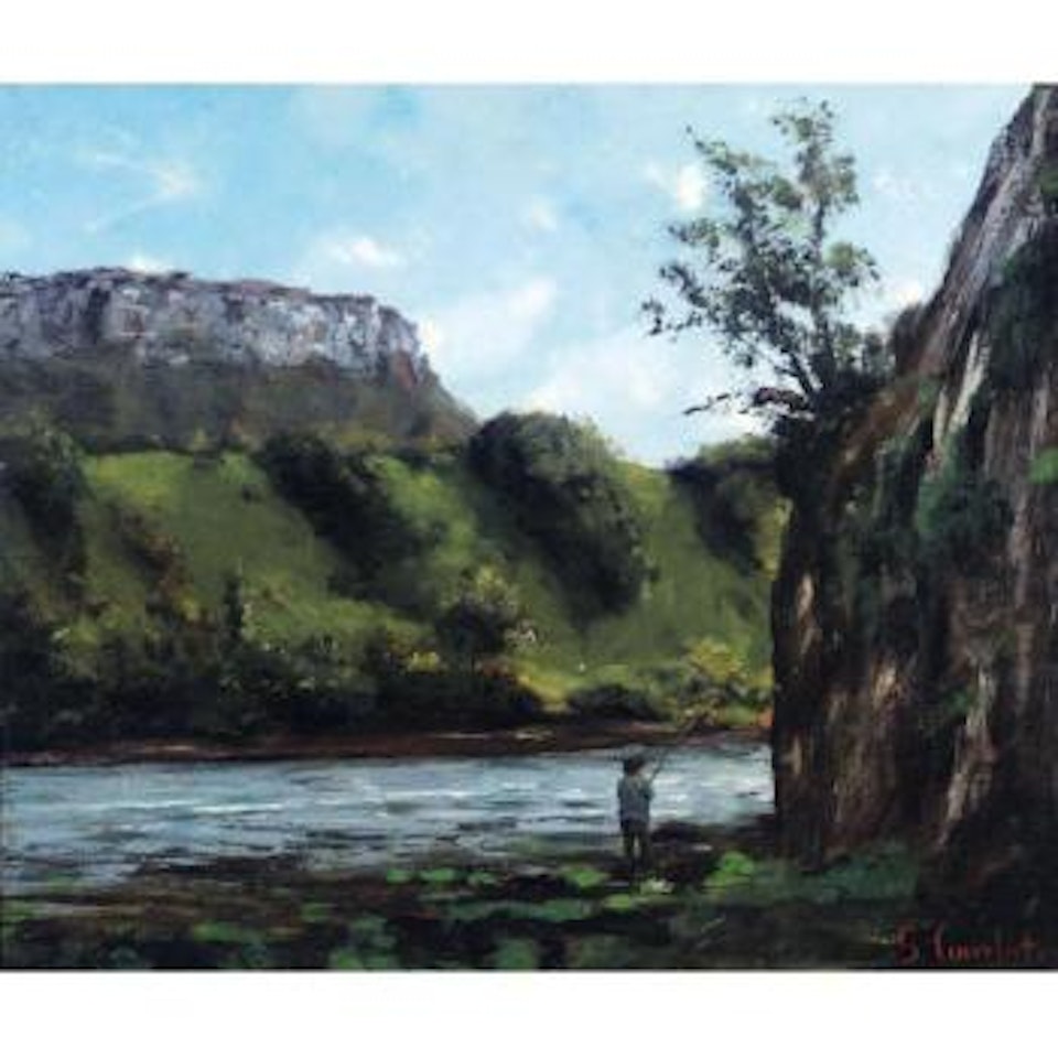 Pecheur au bord de la Loue by Gustave Courbet