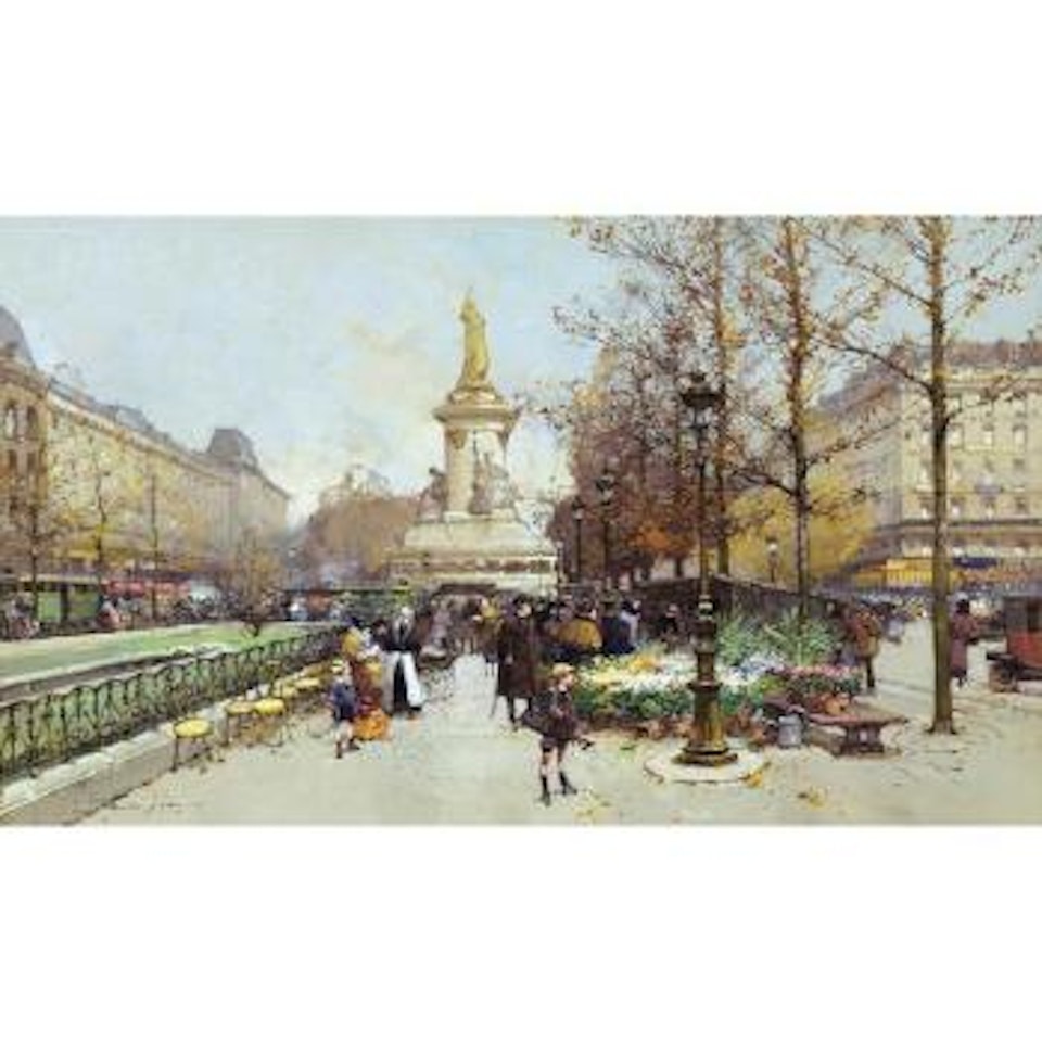 Place de la Republique by Eugene Galien-Laloue