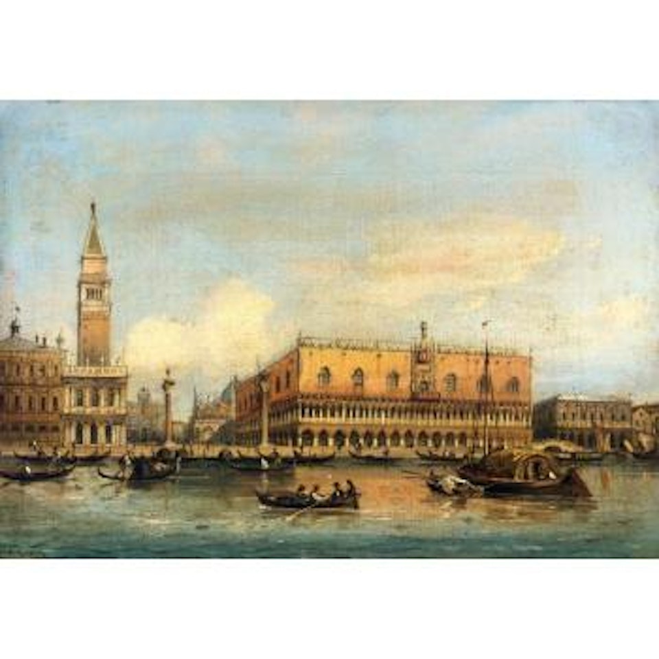 Gondolas before the Doge's Palace, Venice by Carlo Grubacs