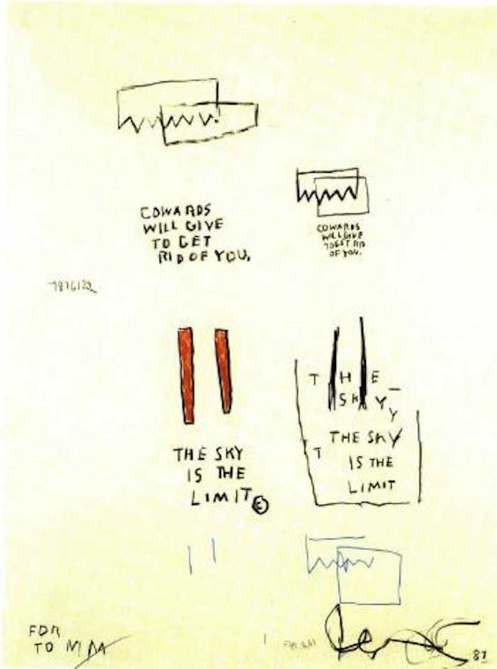 The sky is the limit by Jean-Michel Basquiat