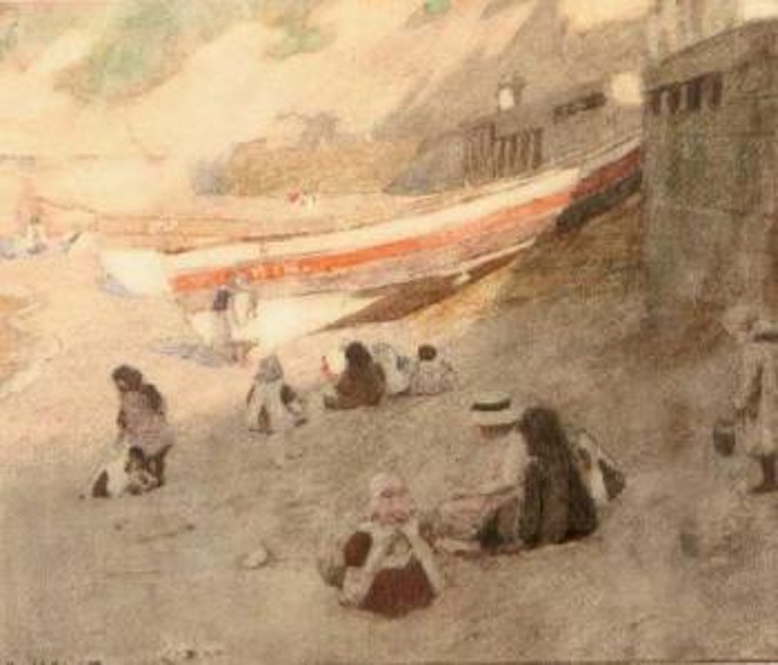 Beach, Staithes, Yorkshire by Harold Knight