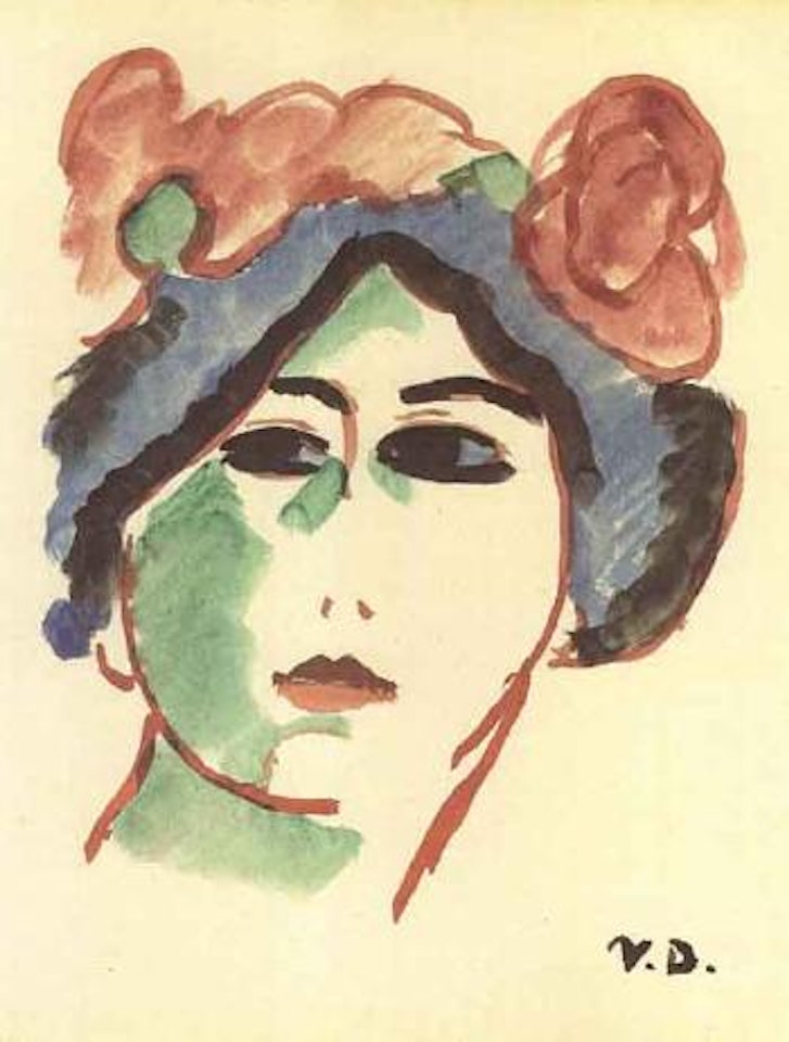 Femme au chapeau fleuri by Kees van Dongen