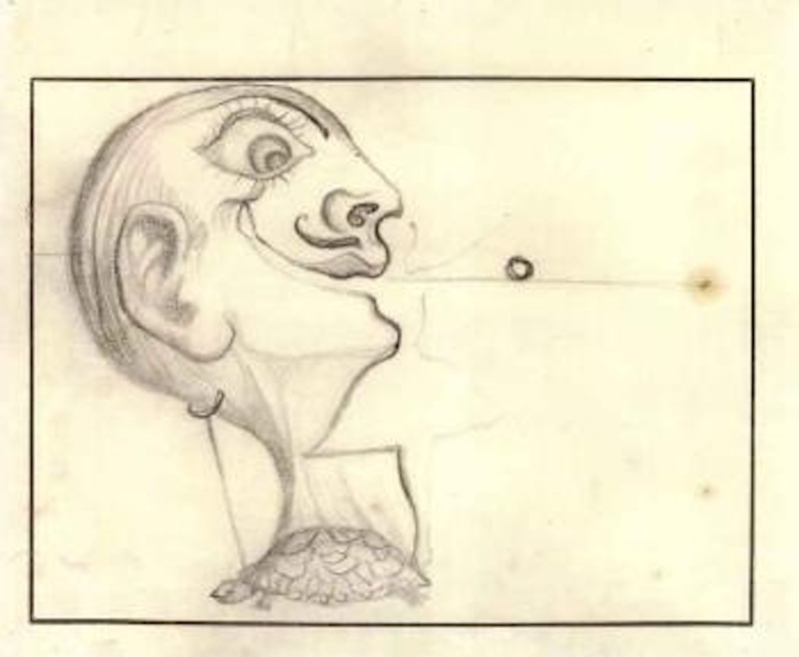 Estudio para destino - Self-portrait by Salvador Dali