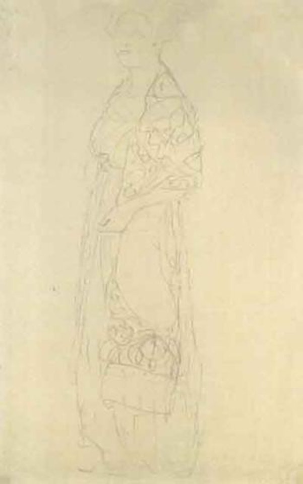 Standing to the left by Gustav Klimt