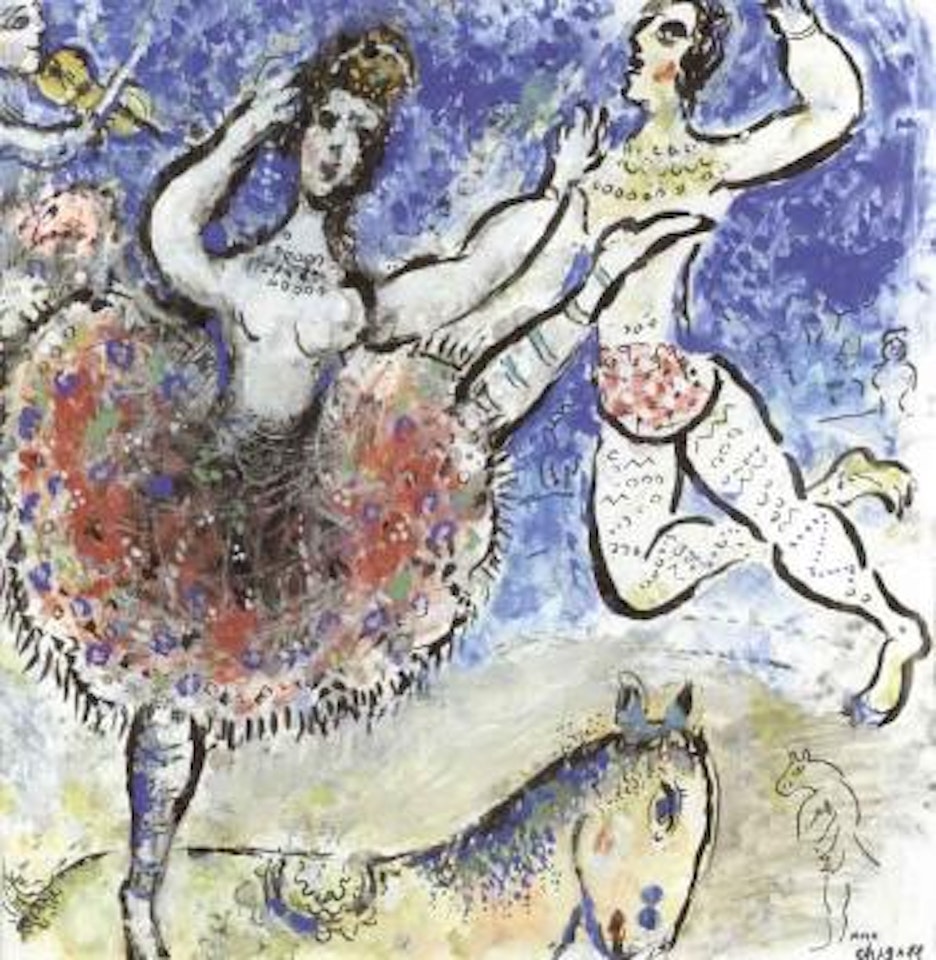 Ecuyere a la jupe fleurie by Marc Chagall