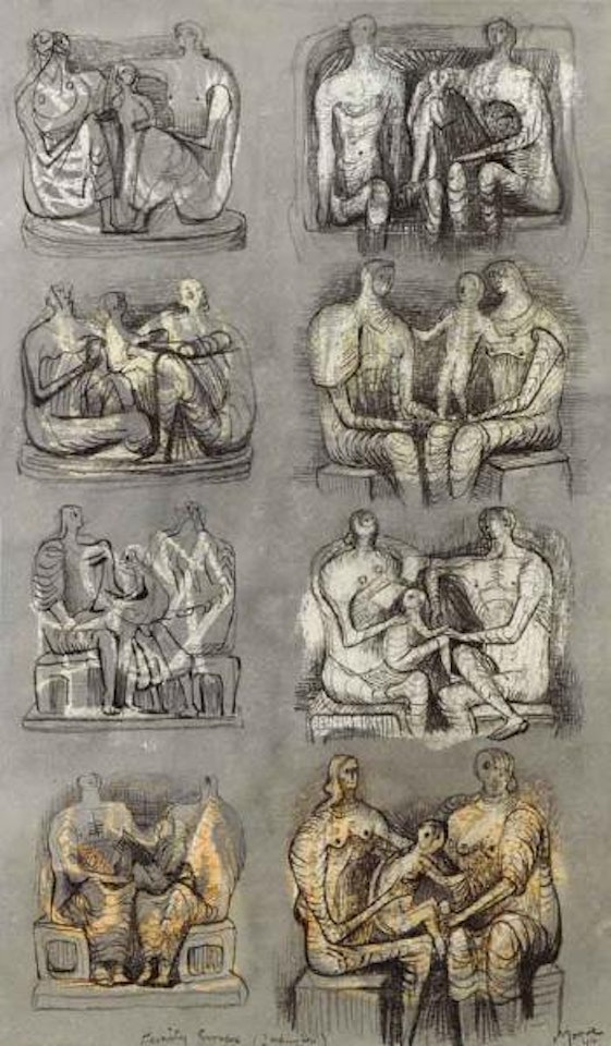 Family groups by Henry Moore