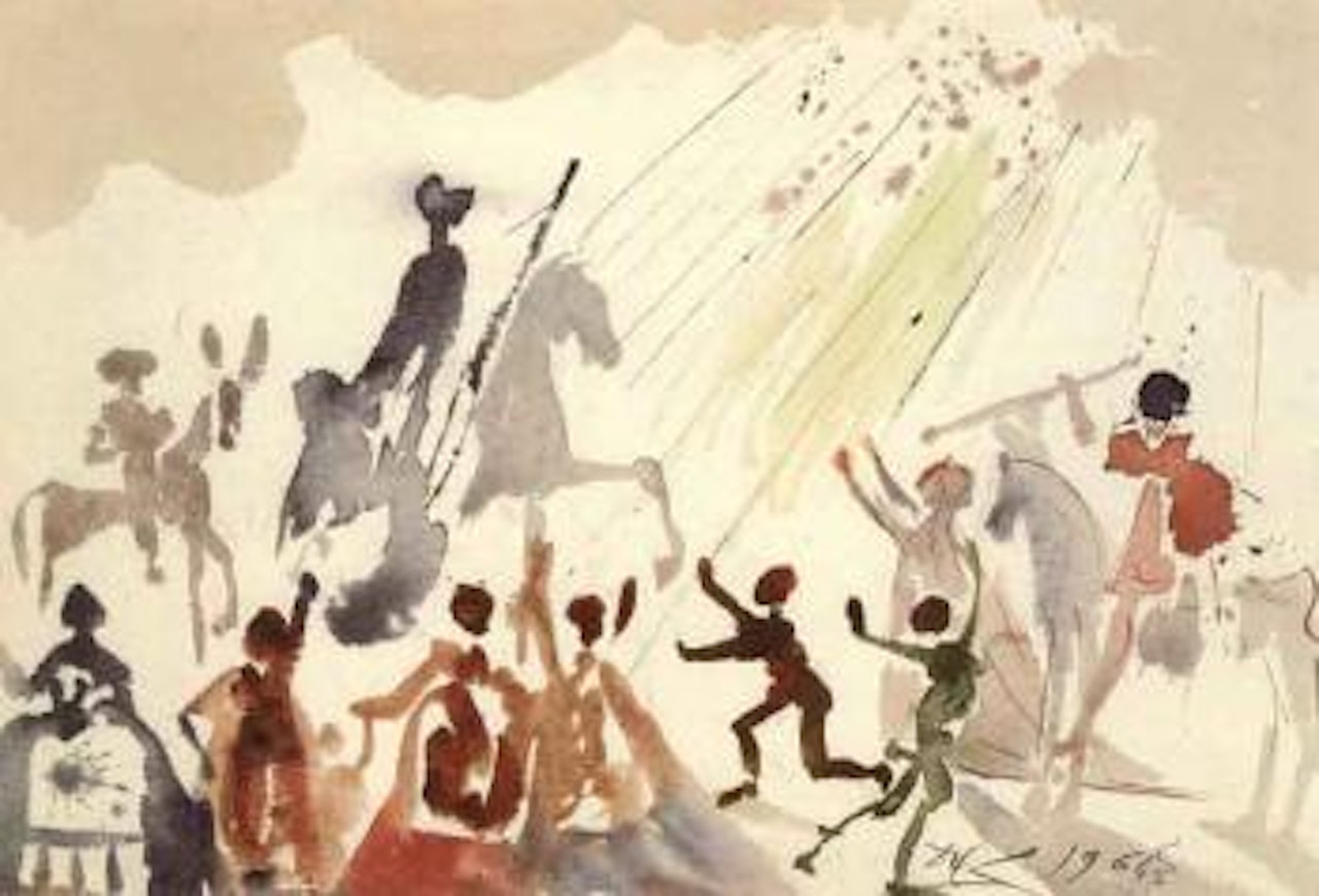 Don Quichotte et Sancho Pansa by Salvador Dali