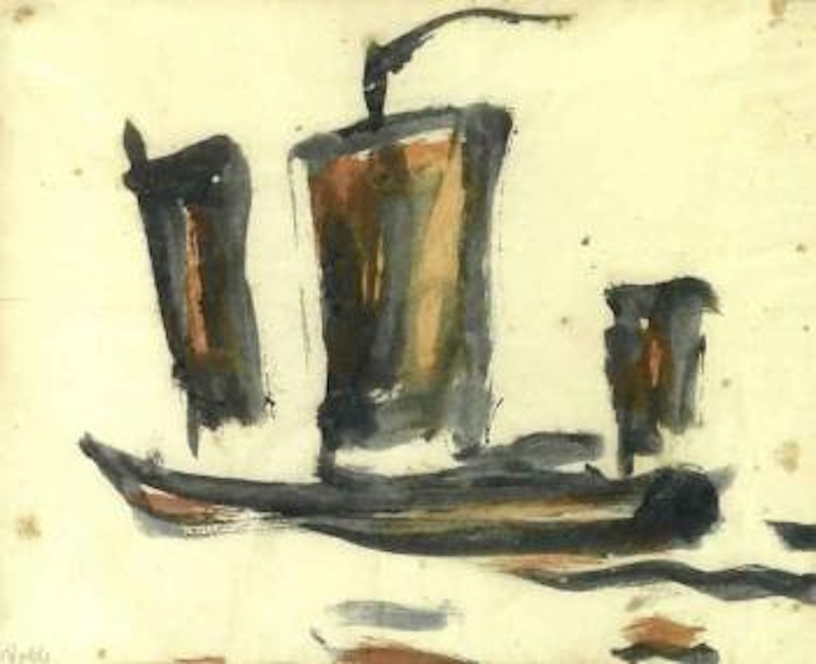 Boat at sea by Emil Nolde