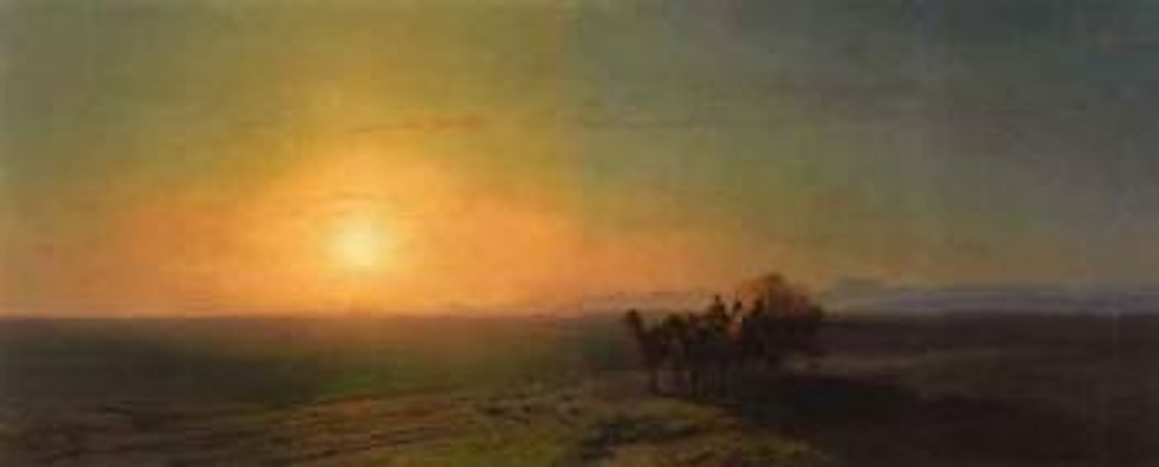 Travellers on the coast by Ivan Konstantinovich Aivazovsky
