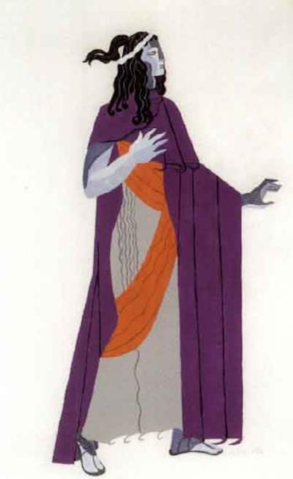 Costume design from a production of Seven Against Thebes by Alexandra Exter